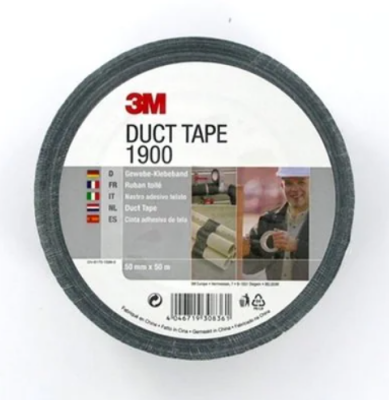 3M 1900 Duck Tape Siyah 50mm - 1