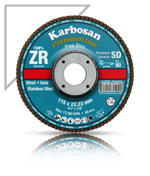 Karbosan Zr Flap Disk Zımpara 180*22 10 Adet - Karbosan